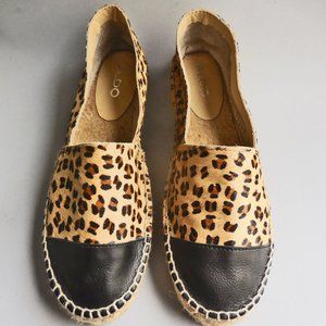 Leather Leopard Espadrilles